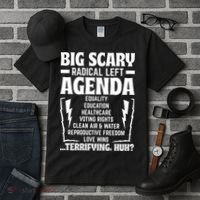 Big Scary Radical Left Agenda Social Justice Activist Tall T-Shirt thumb 3