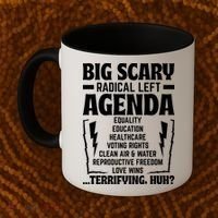 Big Scary Radical Left Agenda Social Justice Activist Coffee Mug thumb 2