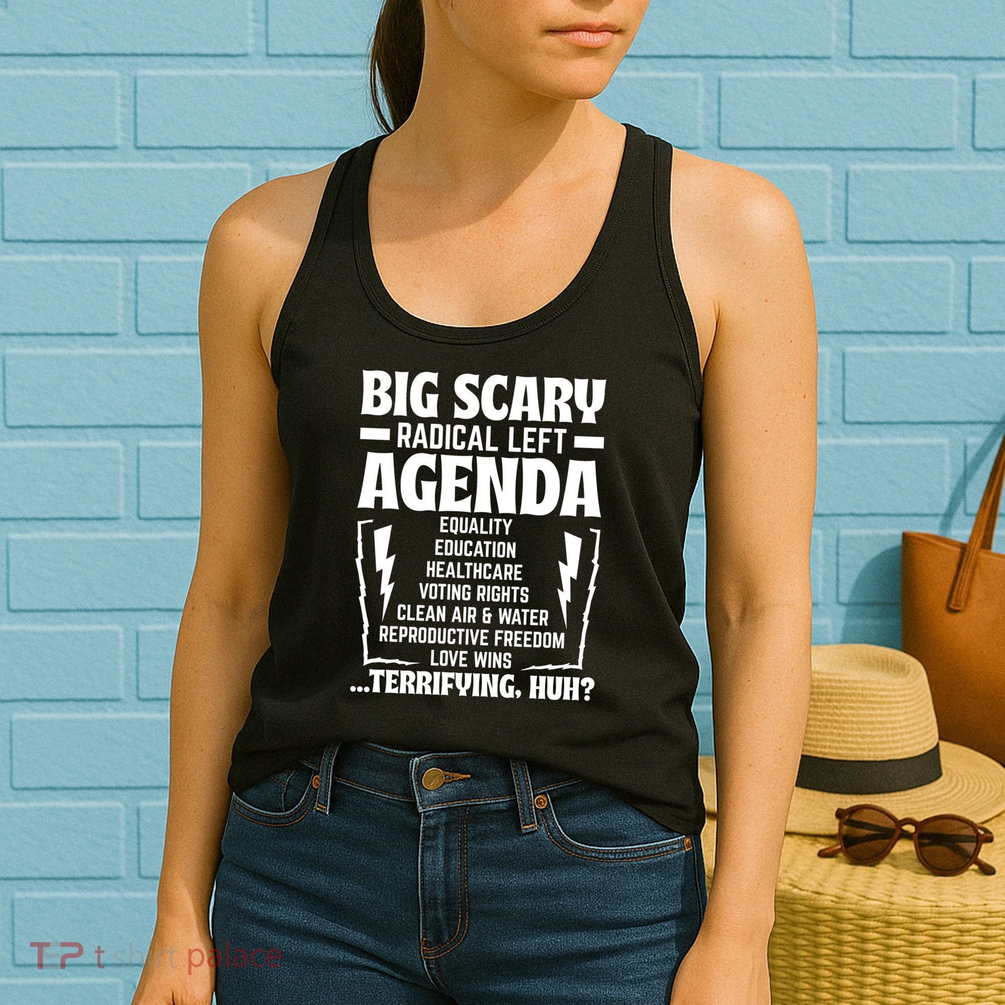 Big Scary Radical Left Agenda Social Justice Activist Women's Tank Top