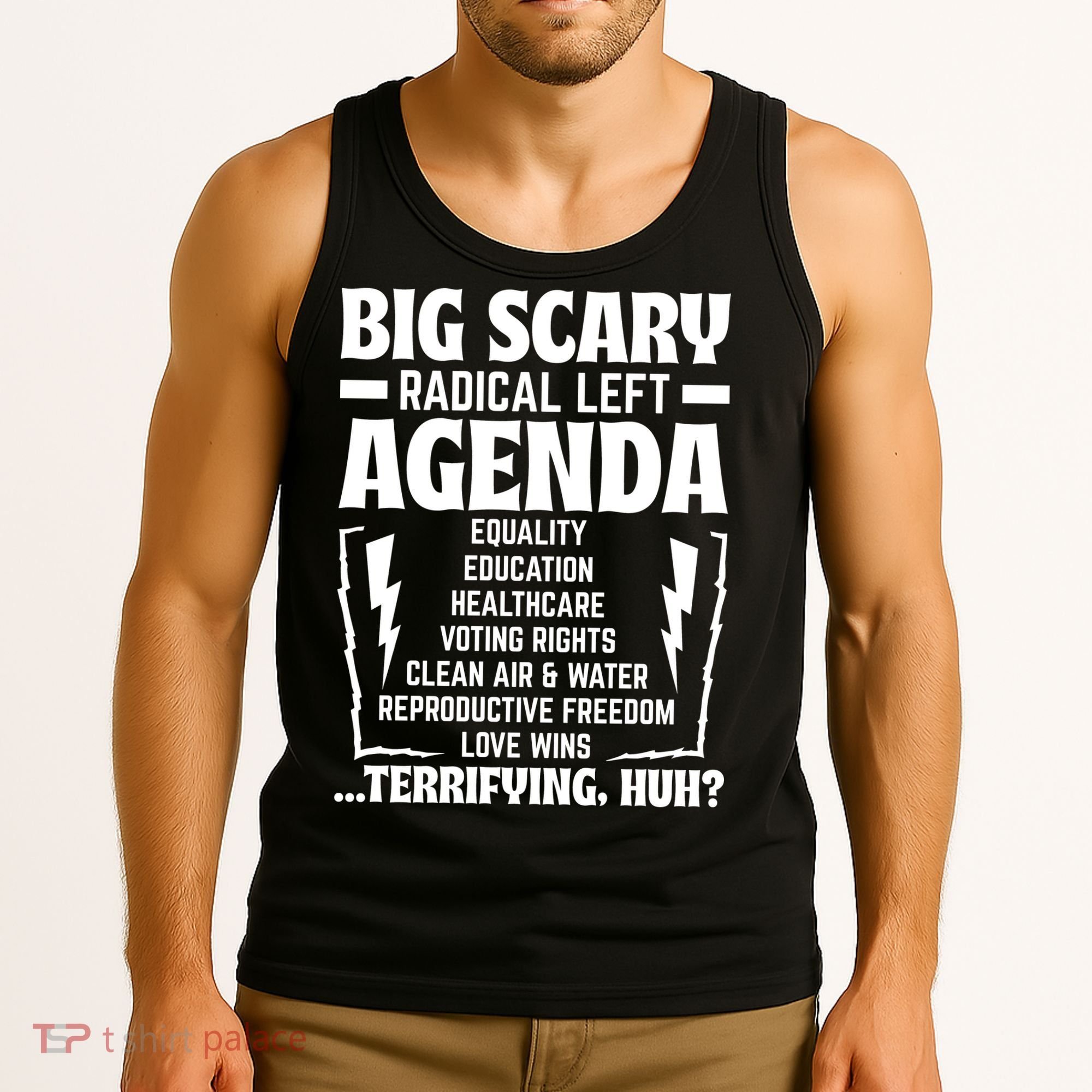 Big Scary Radical Left Agenda Social Justice Activist Tank Top
