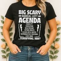 Big Scary Radical Left Agenda Social Justice Activist Women's T-Shirt thumb 2