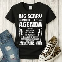 Big Scary Radical Left Agenda Social Justice Activist Women's T-Shirt thumb 3