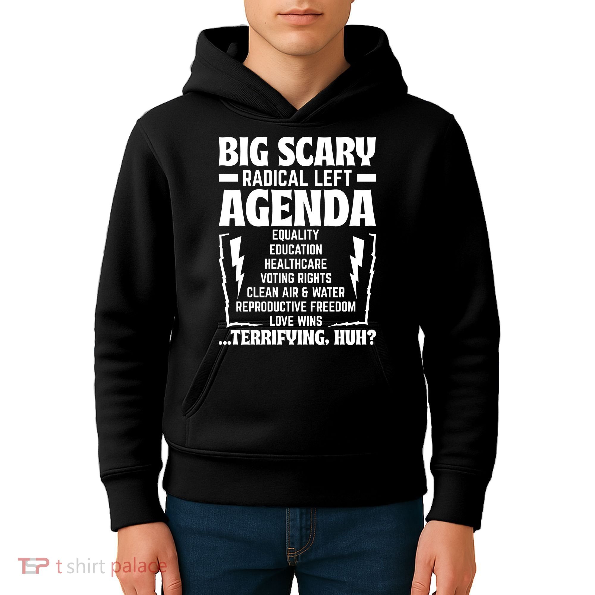 Big Scary Radical Left Agenda Social Justice Activist Kids Hoodie
