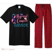 Butterflies Support Ribbon Thyroid Cancer Survivor Gift Pajama Set thumb 0