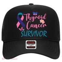 Butterflies Support Ribbon Thyroid Cancer Survivor Gift Hat thumb 0