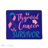 Butterflies Support Ribbon Thyroid Cancer Survivor Gift Mousepad thumb 0