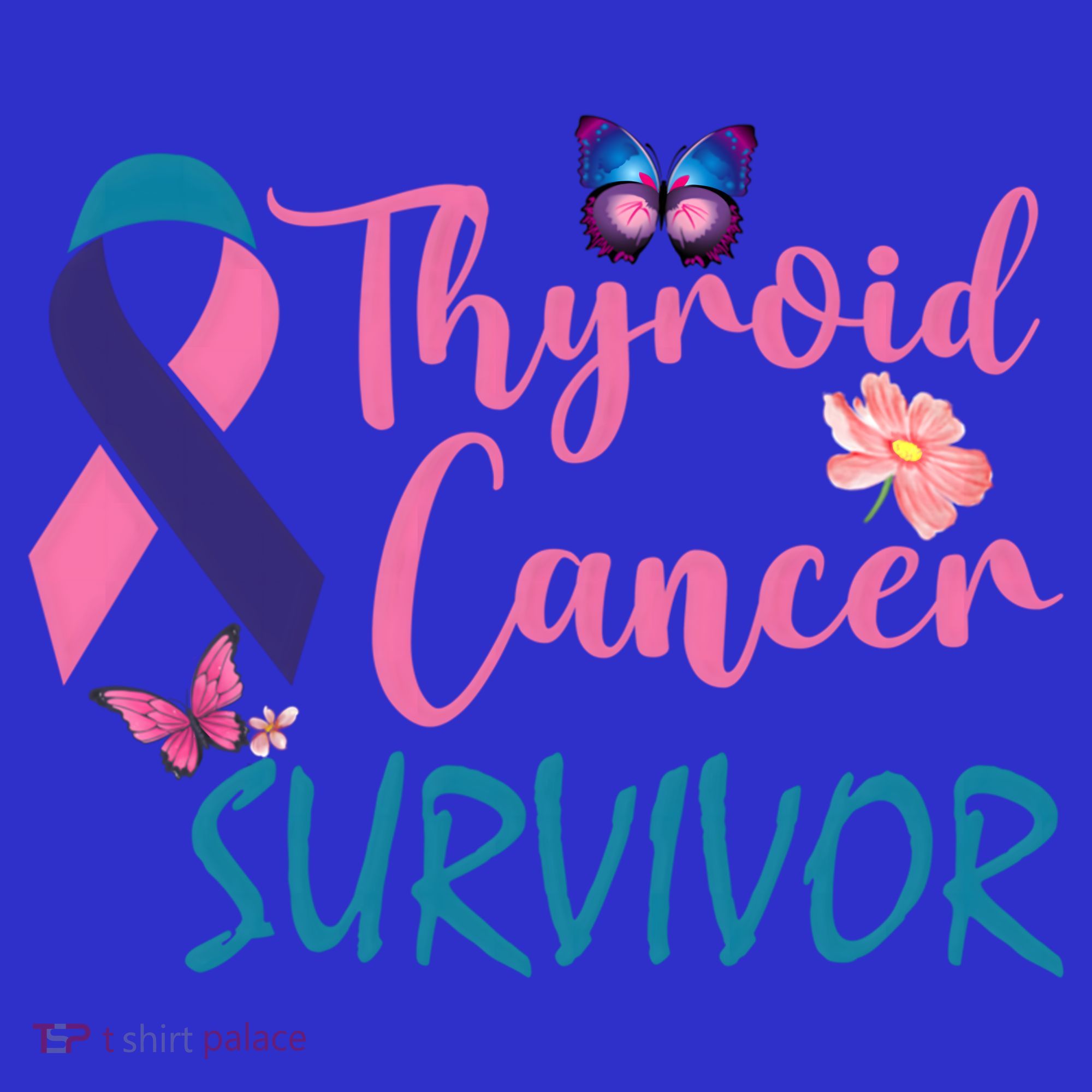 Butterflies Support Ribbon Thyroid Cancer Survivor Gift Mousepad