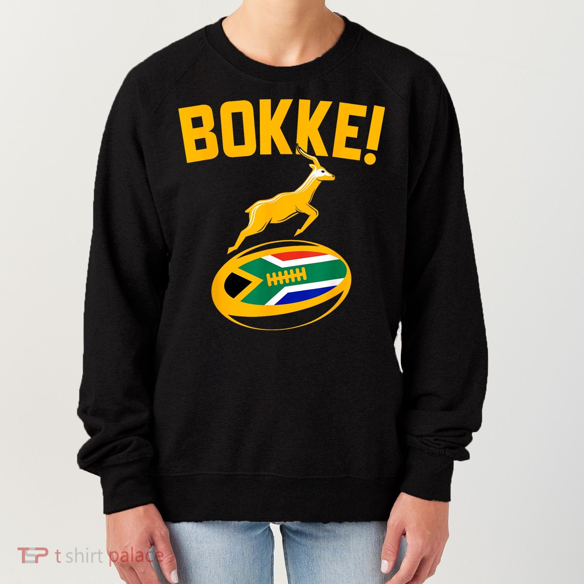 Bokke! Springbok Rugby South African Flag Women's Sweatshirt