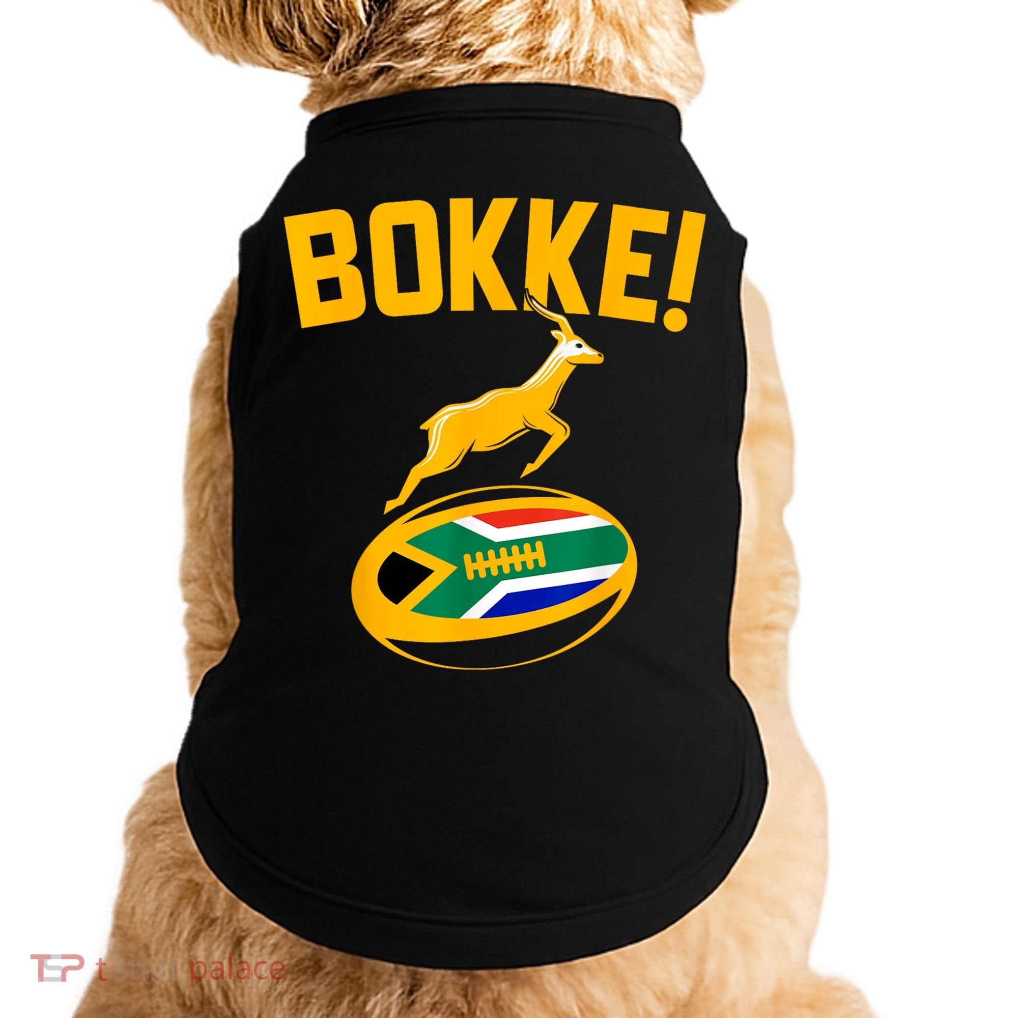 Bokke! Springbok Rugby South African Flag Doggie Tank