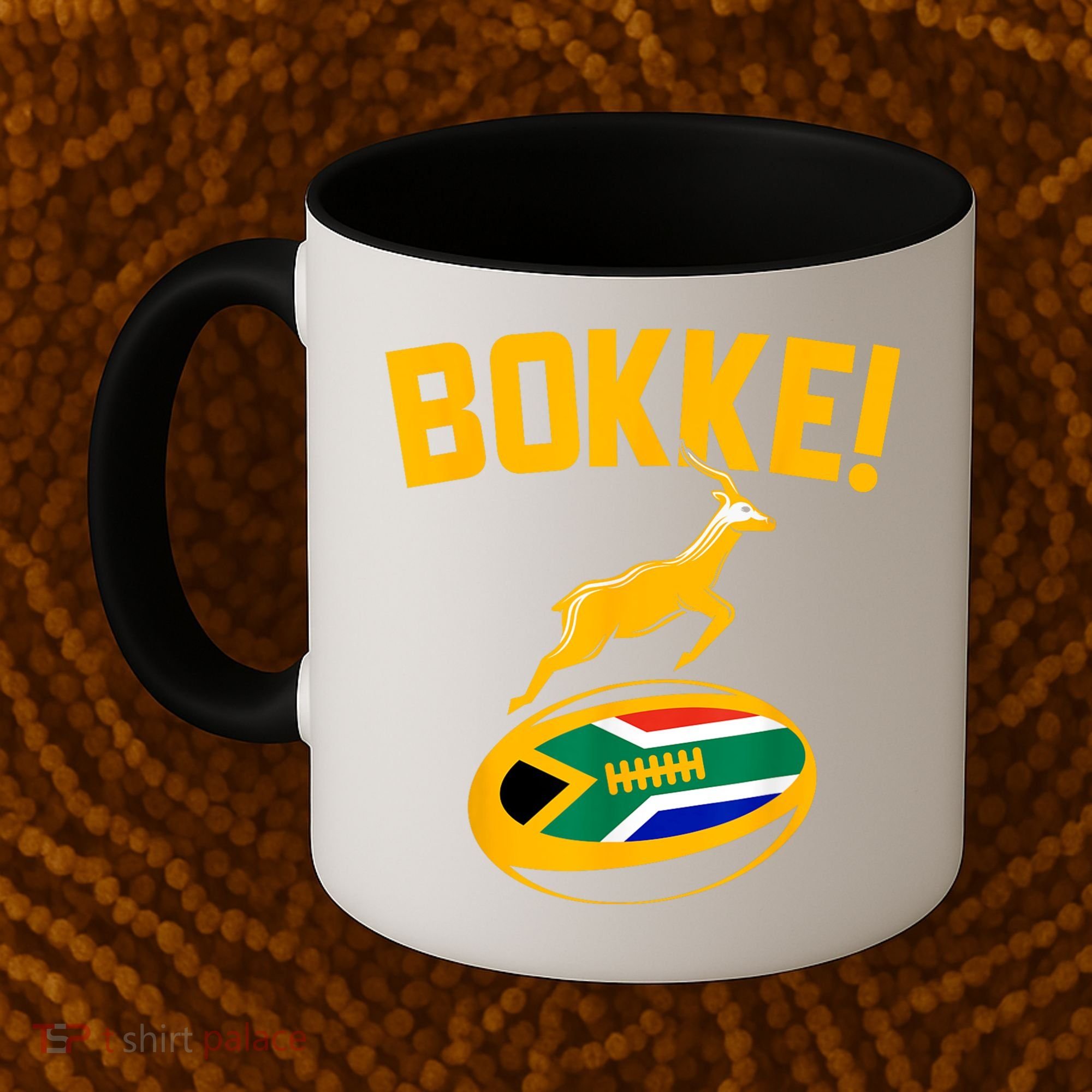 Bokke! Springbok Rugby South African Flag Coffee Mug