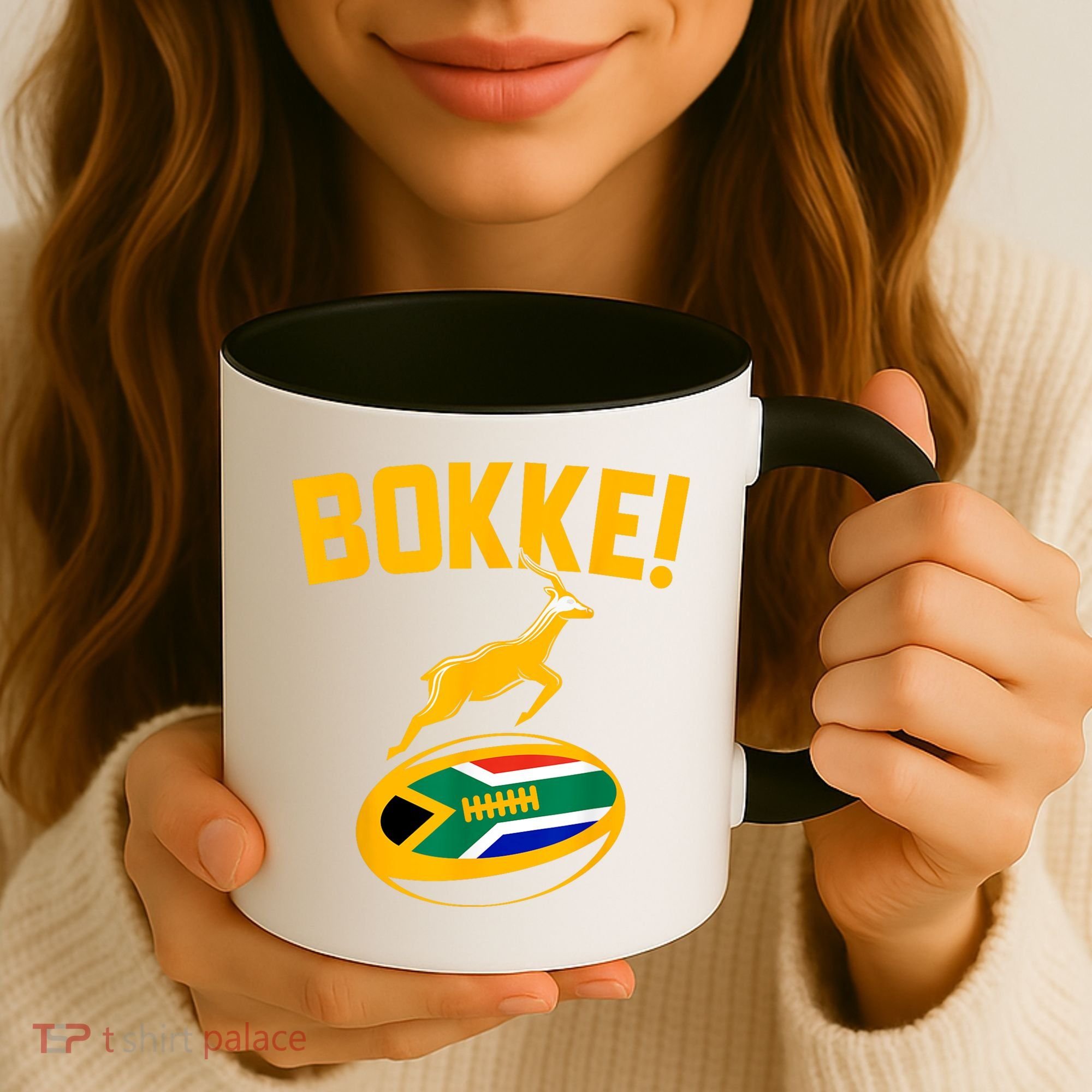 Bokke! Springbok Rugby South African Flag Coffee Mug