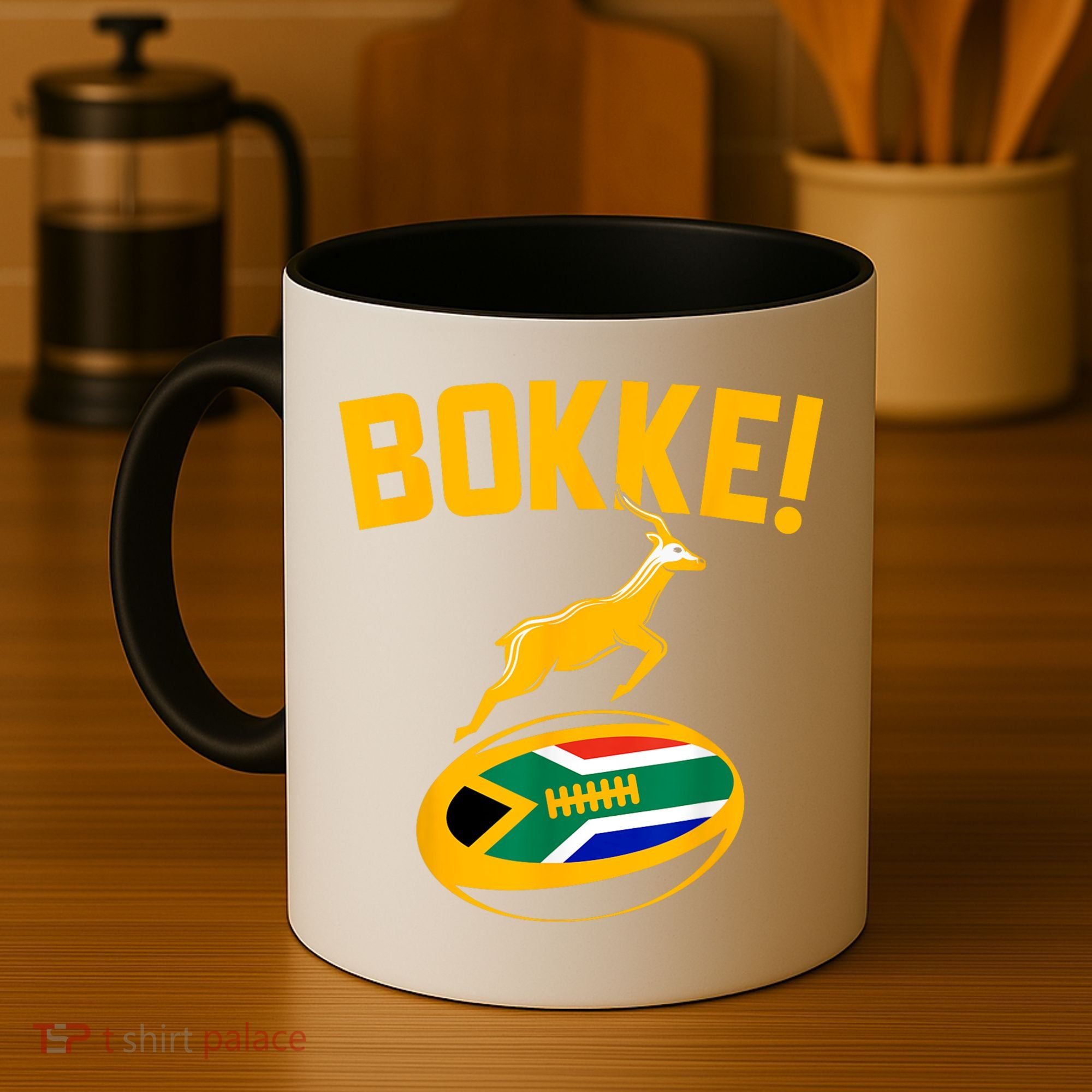 Bokke! Springbok Rugby South African Flag Coffee Mug
