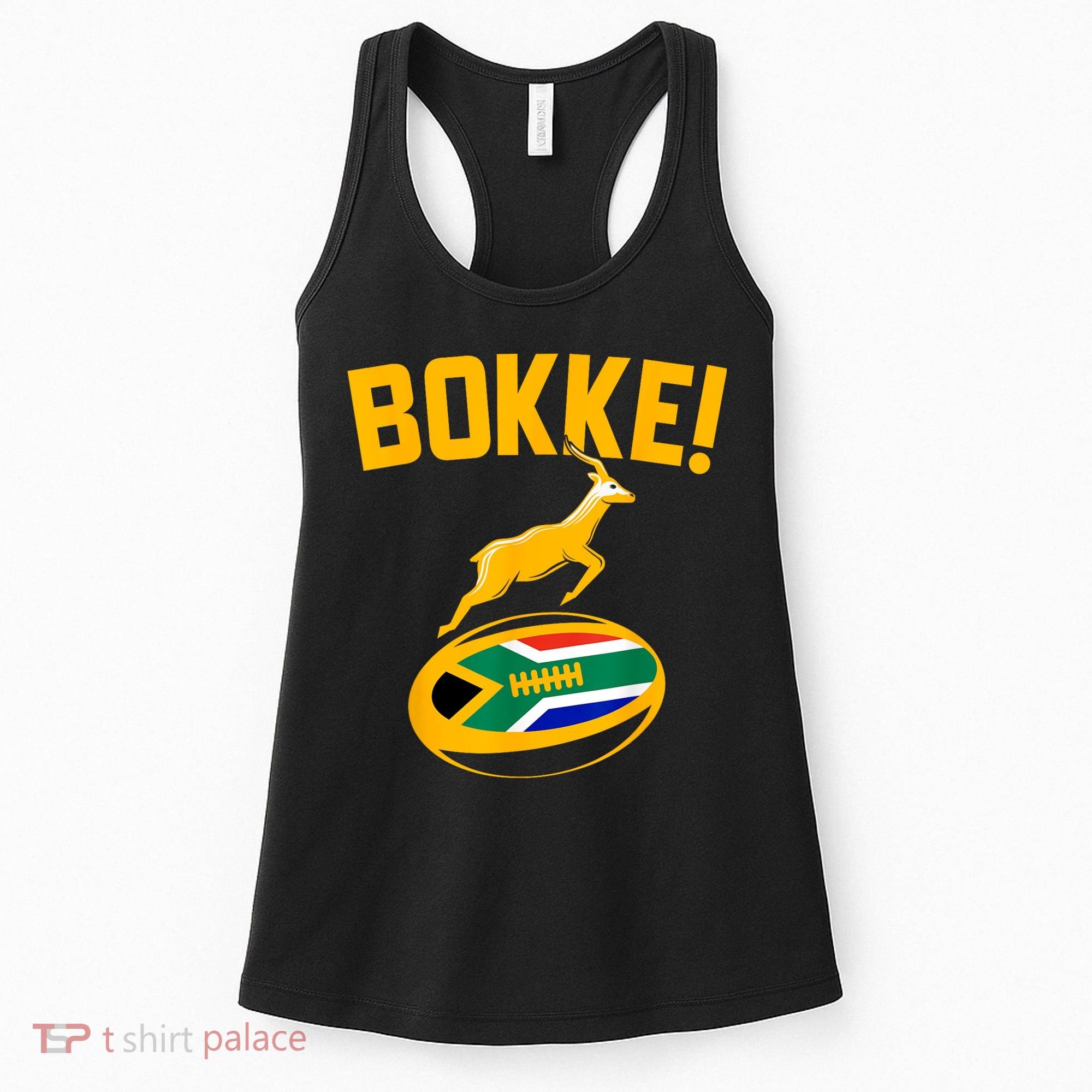 Bokke! Springbok Rugby South African Flag Women's Tank Top
