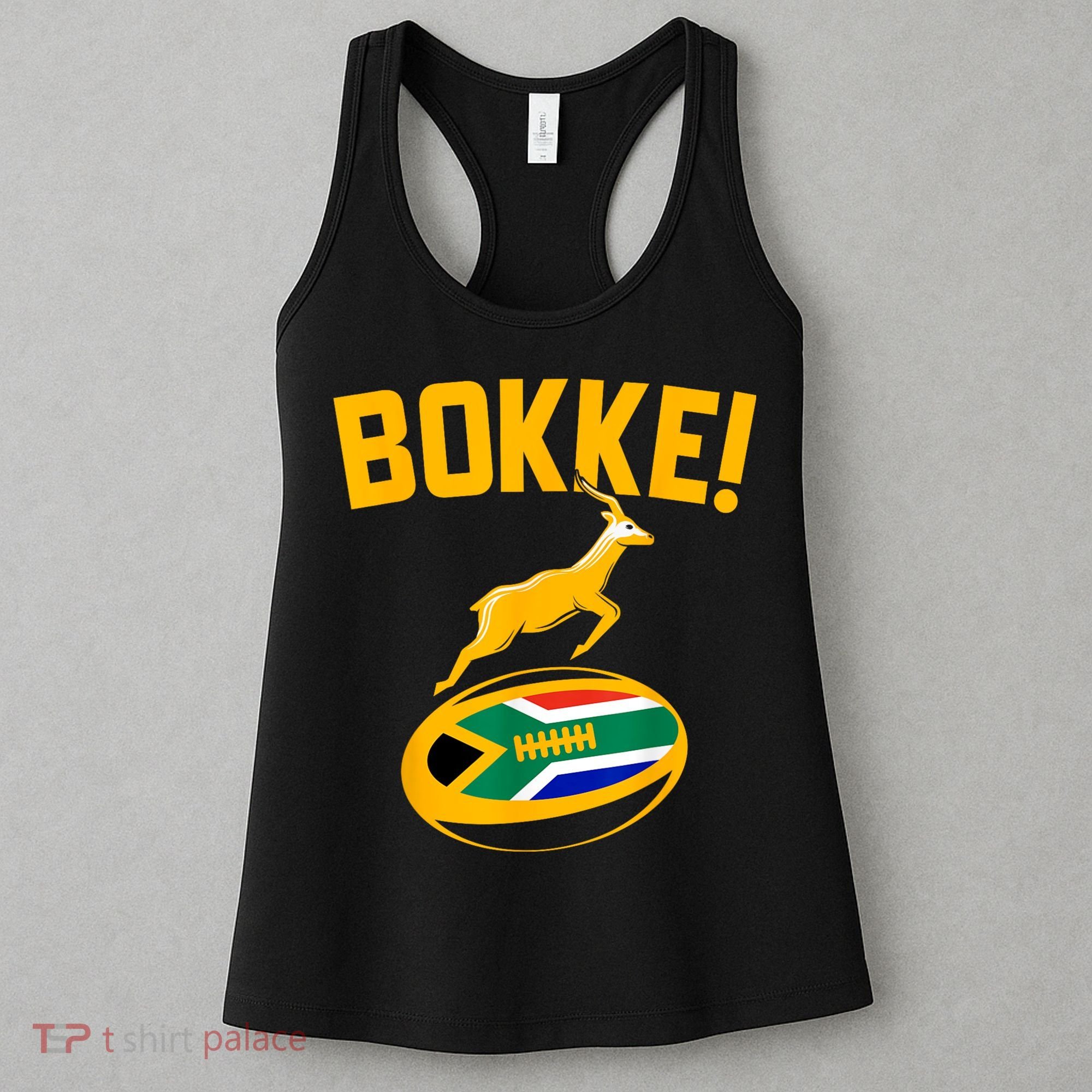 Bokke! Springbok Rugby South African Flag Women's Tank Top