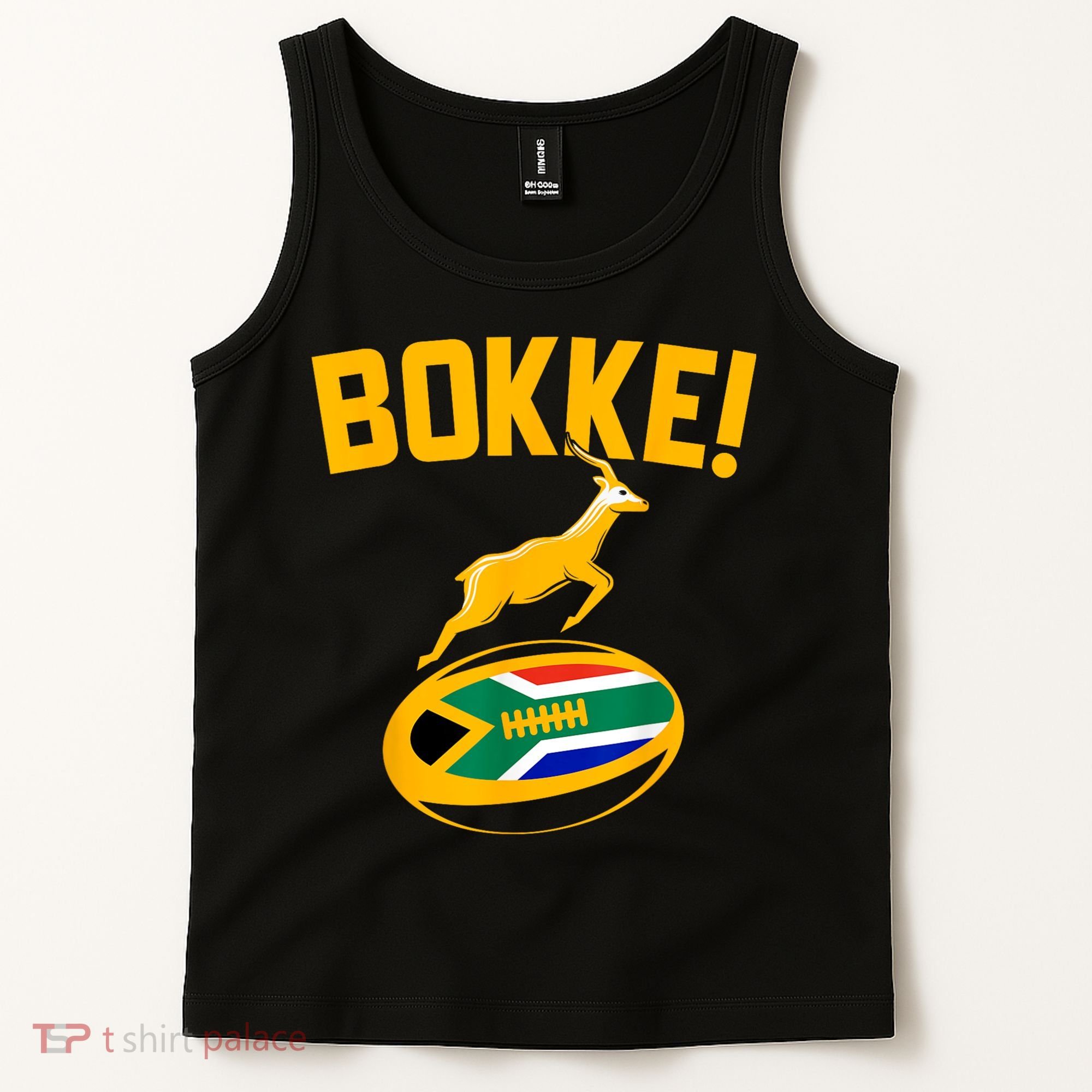 Bokke! Springbok Rugby South African Flag Tank Top