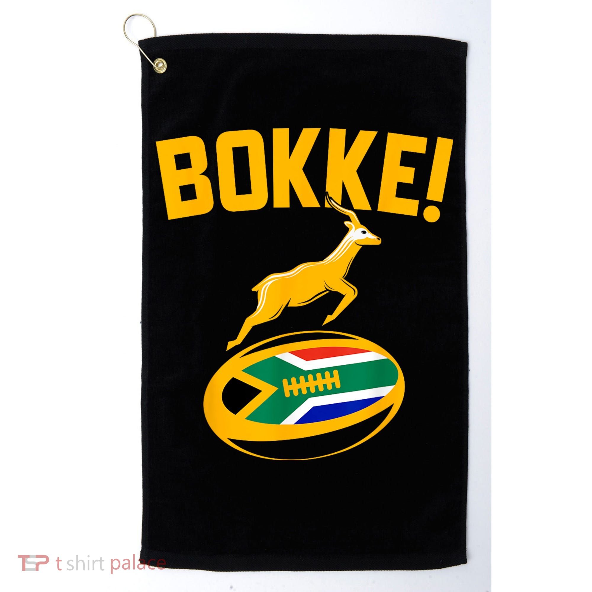 Bokke! Springbok Rugby South African Flag Golf Towel