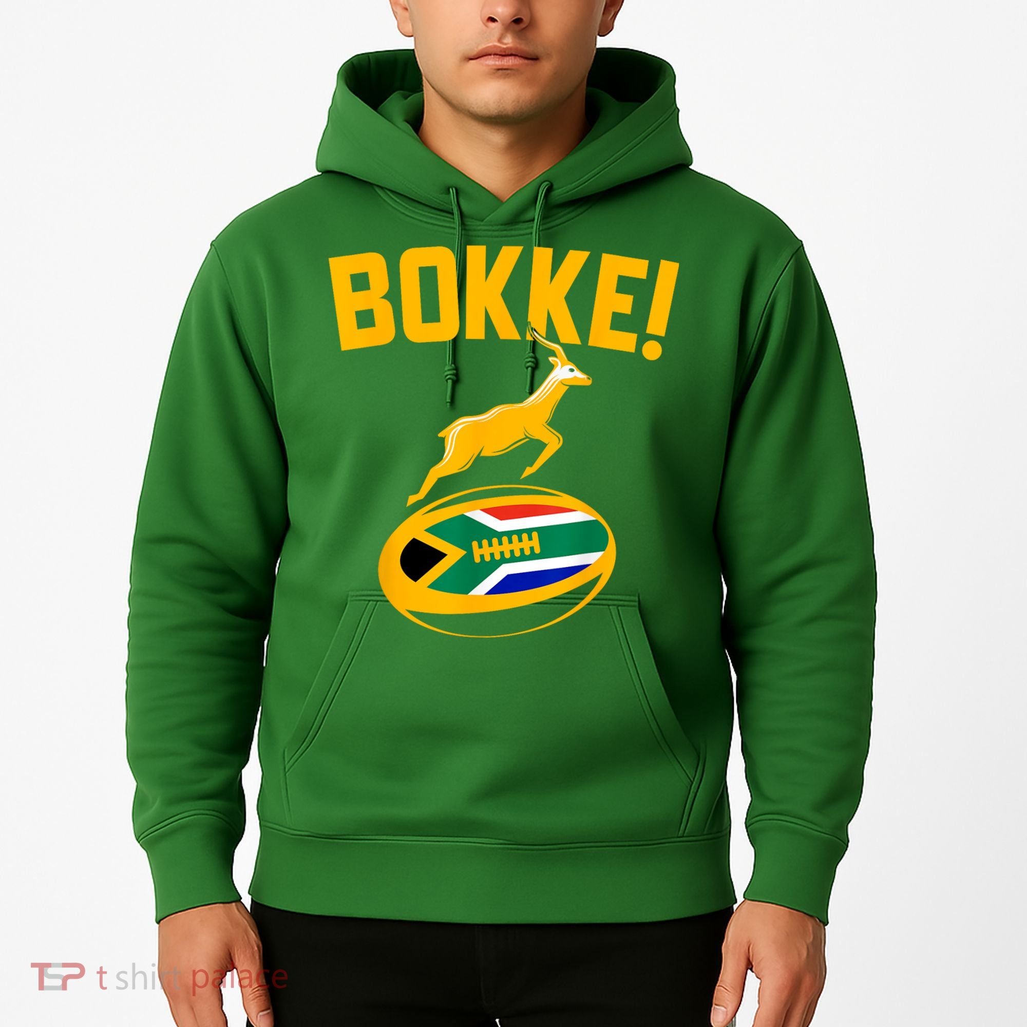Bokke! Springbok Rugby South African Flag Hoodie