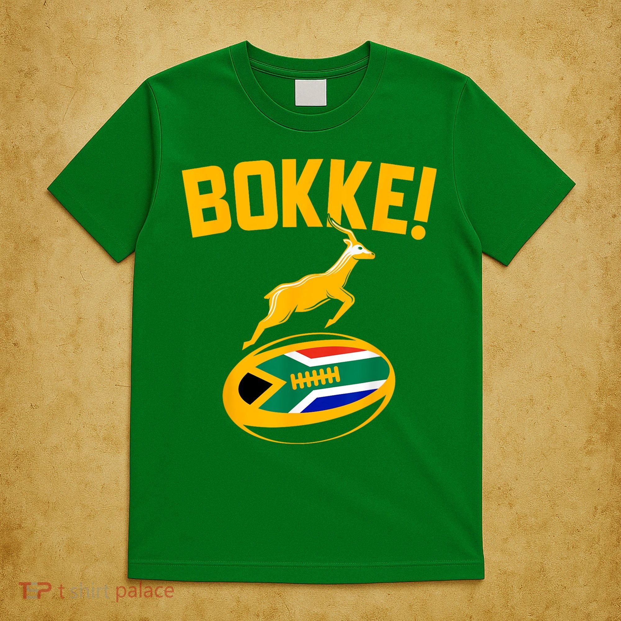 Bokke! Springbok Rugby South African Flag T-Shirt