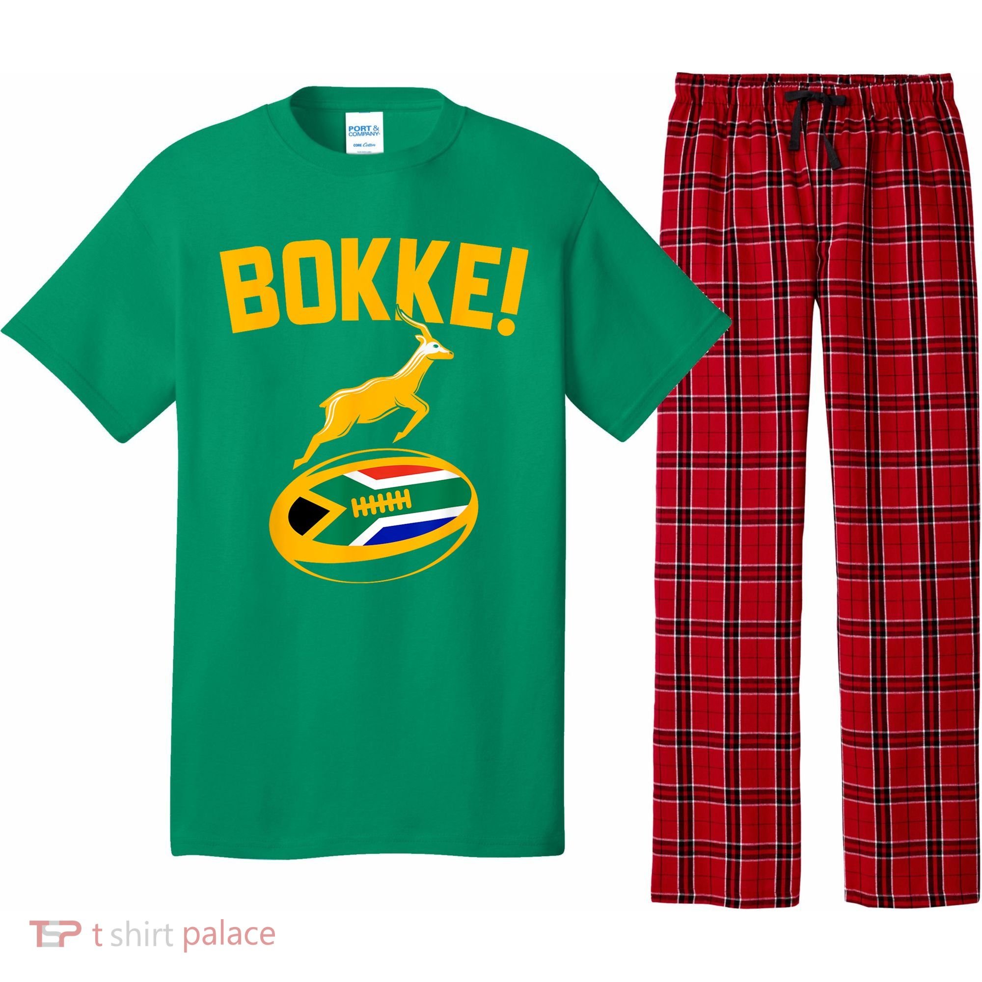 Bokke! Springbok Rugby South African Flag Pajama Set