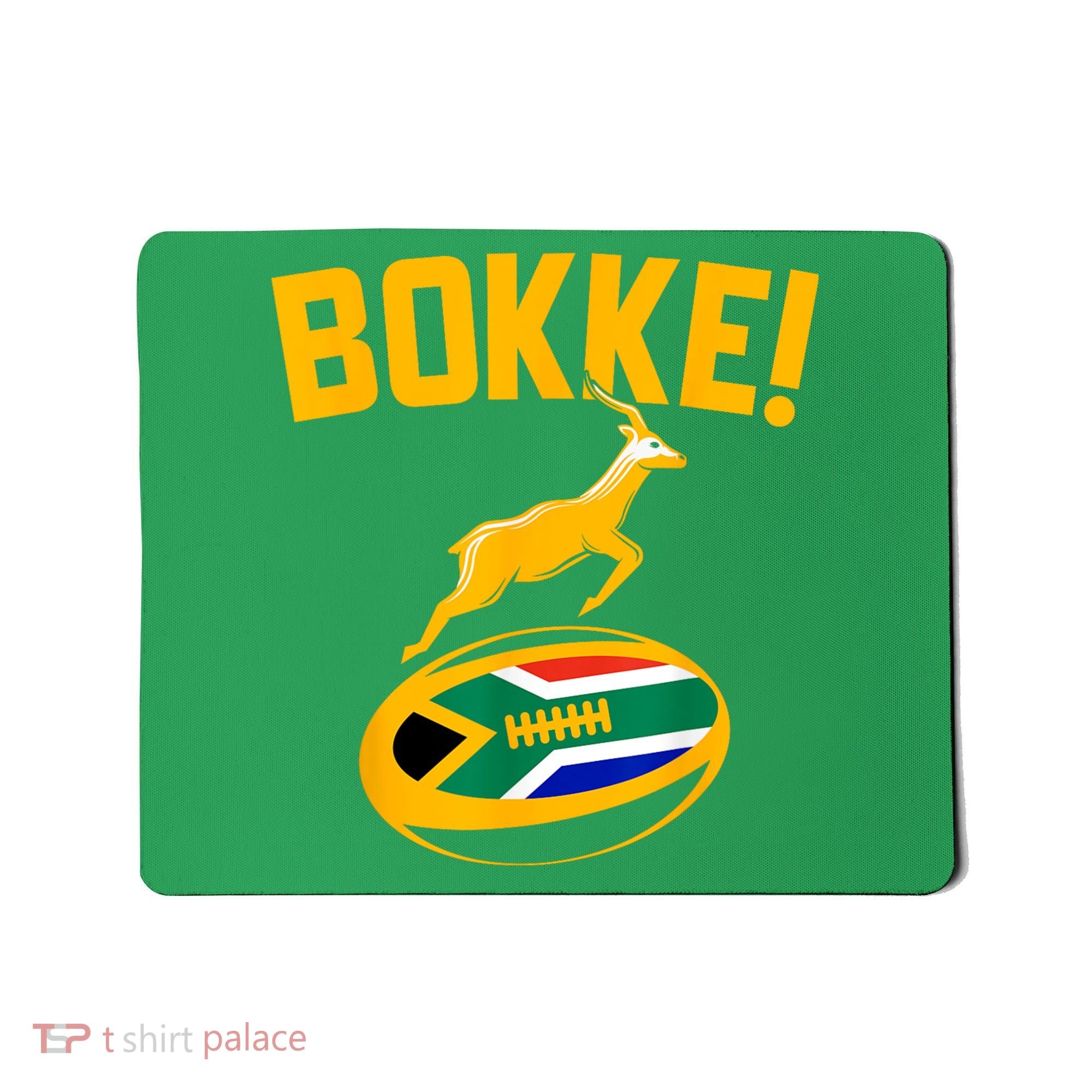 Bokke! Springbok Rugby South African Flag Mousepad