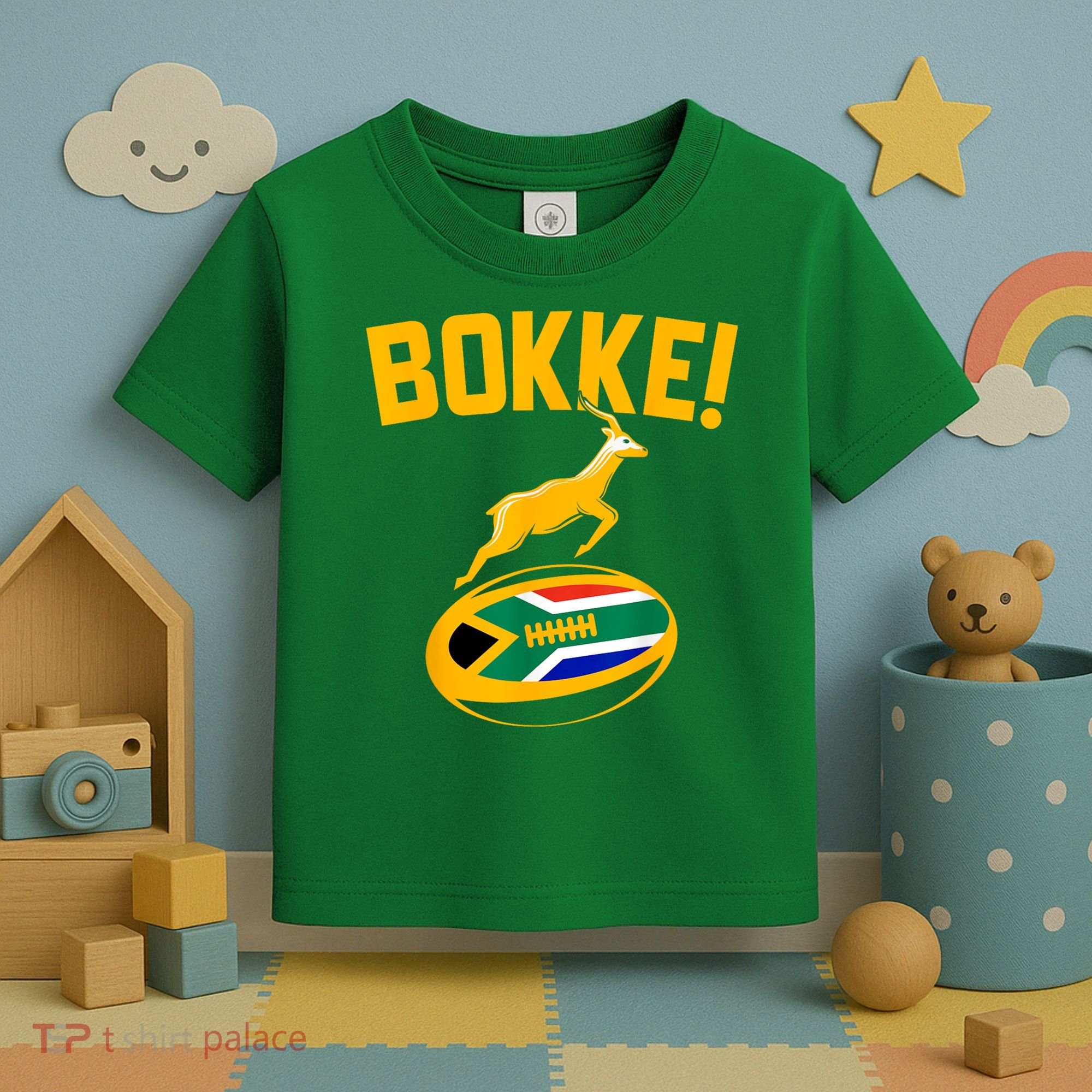 Bokke! Springbok Rugby South African Flag Toddler T-Shirt