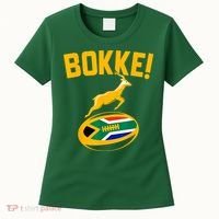 Bokke! Springbok Rugby South African Flag Women's T-Shirt thumb 0