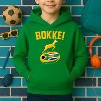 Bokke! Springbok Rugby South African Flag Kids Hoodie thumb 2