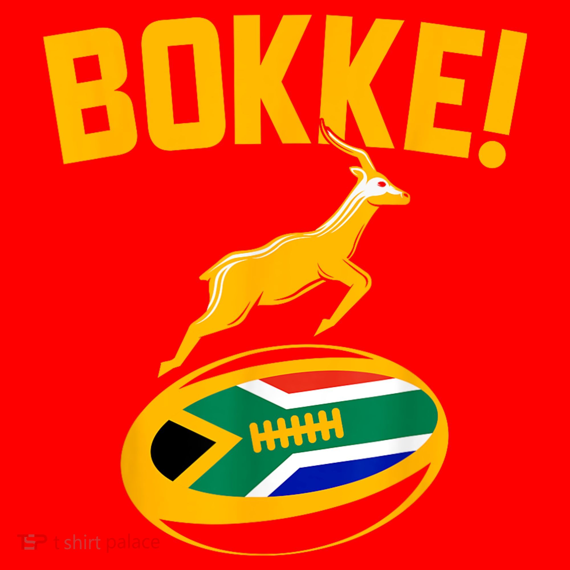 Bokke! Springbok Rugby South African Flag Santa Hat