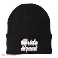 Bride Squad Retro Bachelorette Party Bridesmaids Meaningful Gift Beanie thumb 0