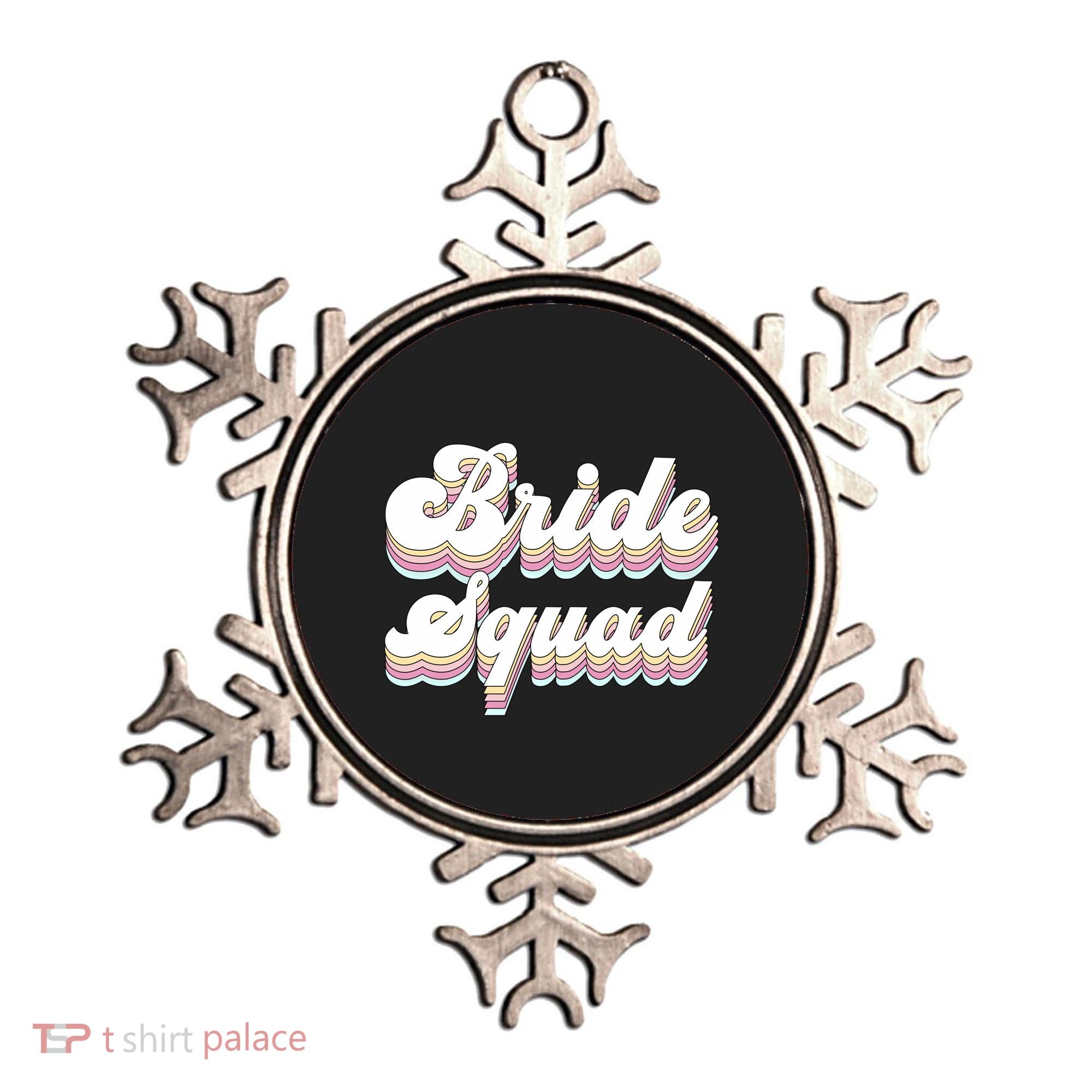 Bride Squad Retro Bachelorette Party Bridesmaids Meaningful Gift Ornament