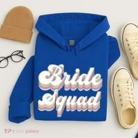 Bride Squad Retro Bachelorette Party Bridesmaids Meaningful Gift Hoodie thumb 4