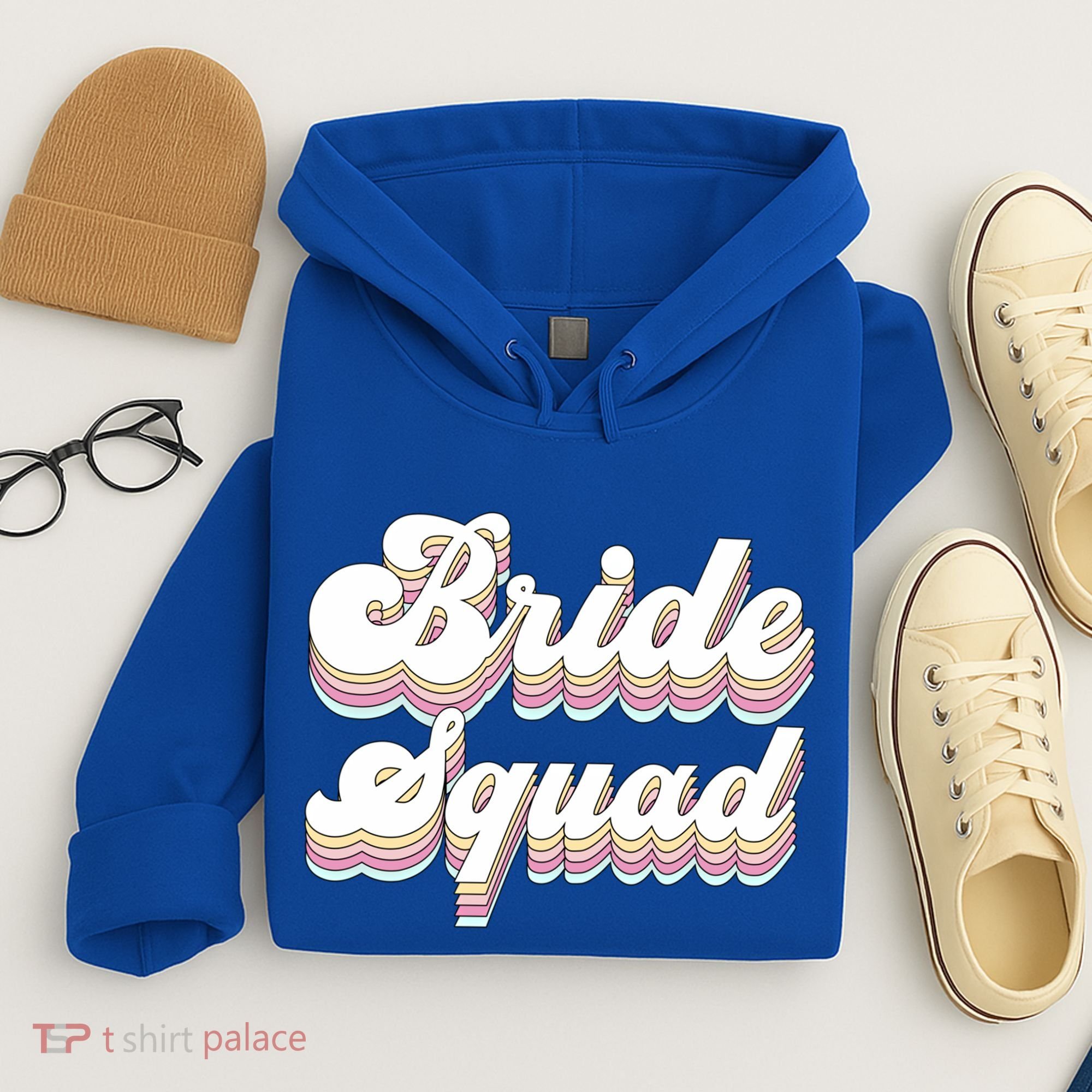 Bride Squad Retro Bachelorette Party Bridesmaids Meaningful Gift Hoodie