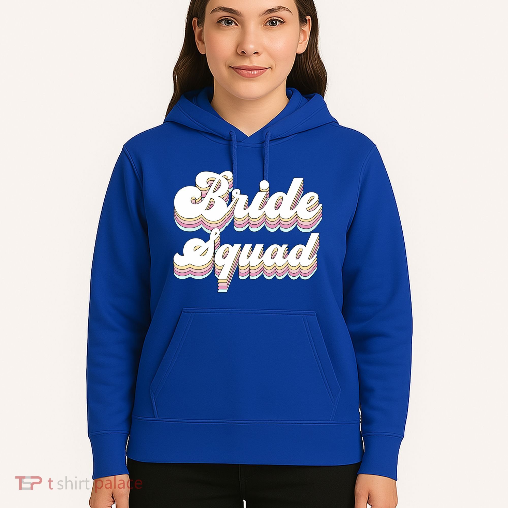 Bride Squad Retro Bachelorette Party Bridesmaids Meaningful Gift Hoodie