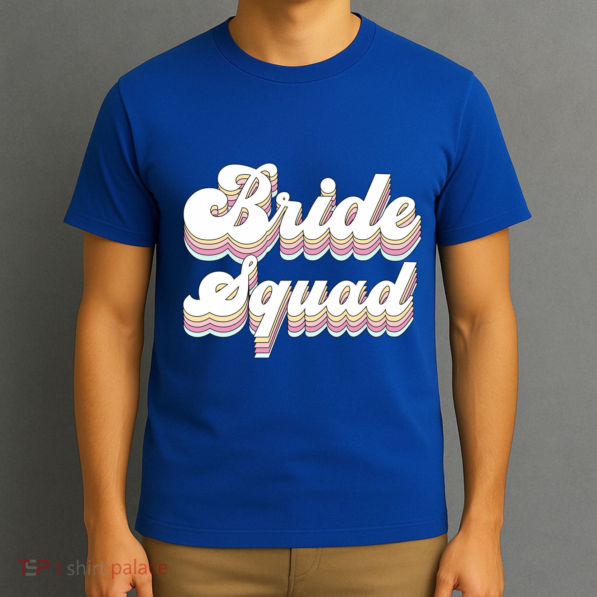 Bride Squad Retro Bachelorette Party Bridesmaids Meaningful Gift T-Shirt