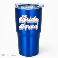 Bride Squad Retro Bachelorette Party Bridesmaids Meaningful Gift Tumbler thumb 0
