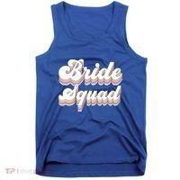 Bride Squad Retro Bachelorette Party Bridesmaids Meaningful Gift Tank Top thumb 0