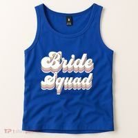 Bride Squad Retro Bachelorette Party Bridesmaids Meaningful Gift Tank Top thumb 2