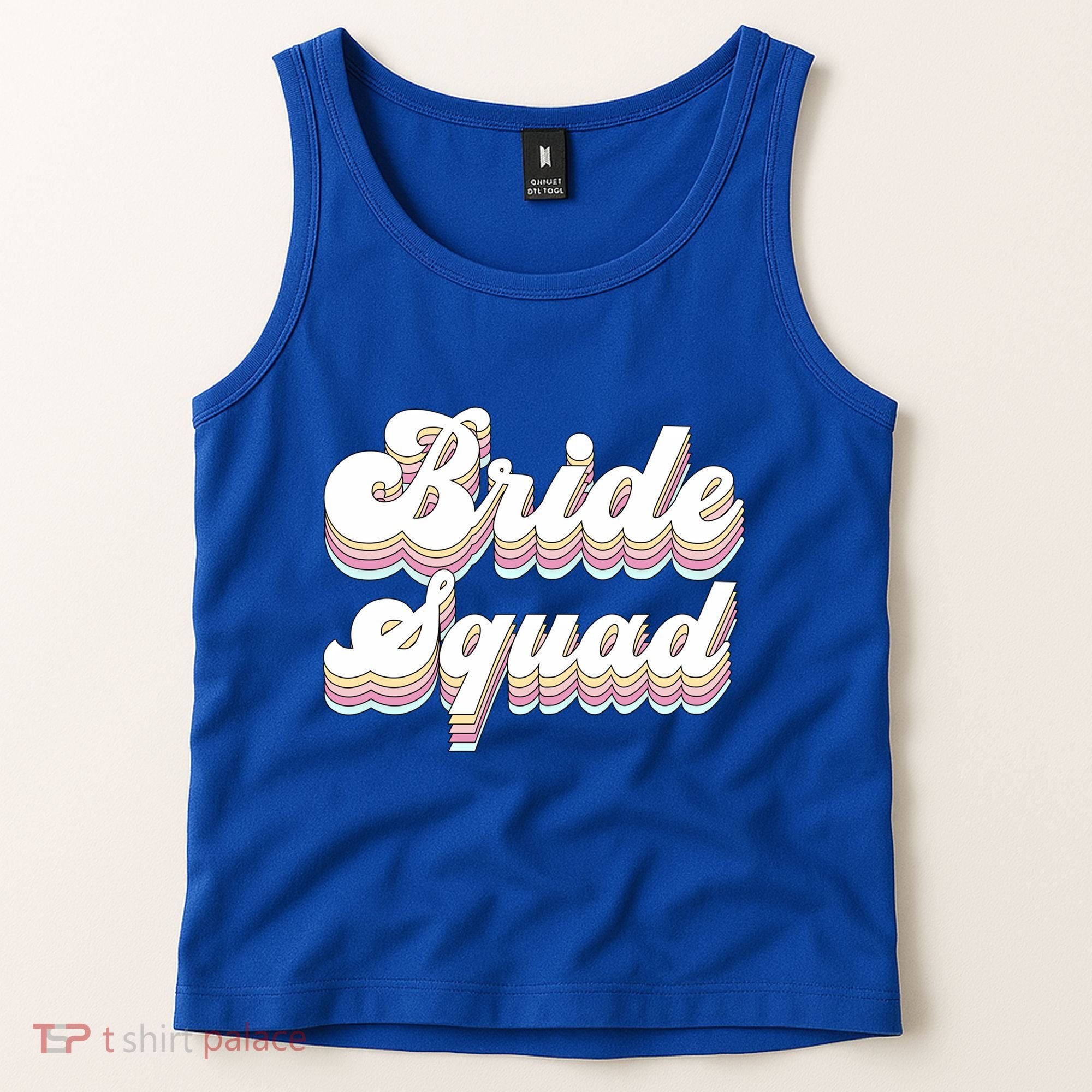 Bride Squad Retro Bachelorette Party Bridesmaids Meaningful Gift Tank Top