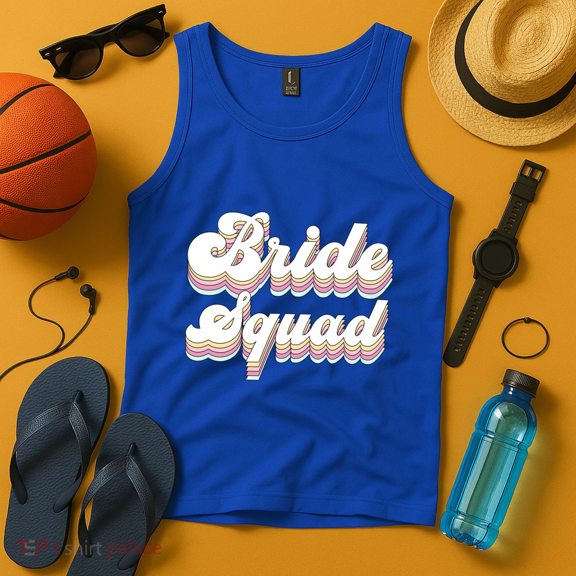 Bride Squad Retro Bachelorette Party Bridesmaids Meaningful Gift Tank Top