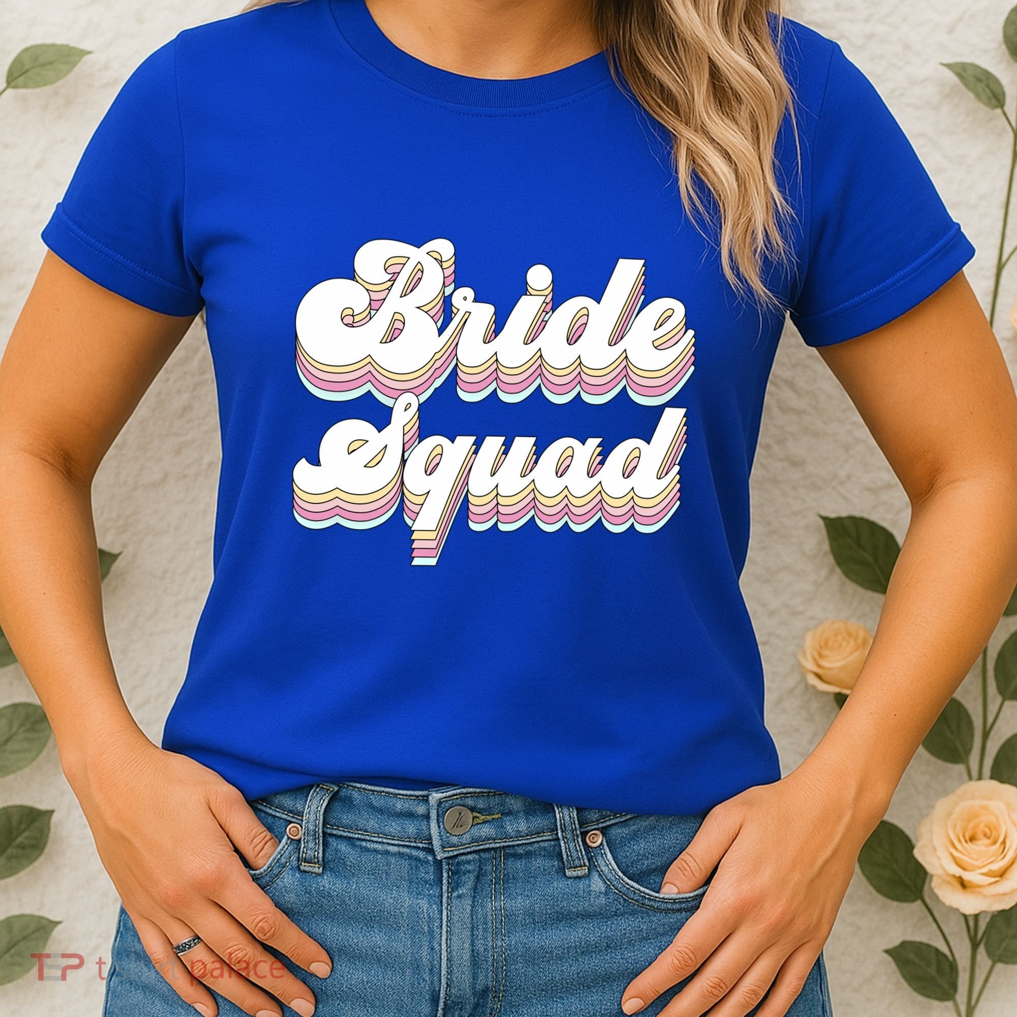 Bride Squad Retro Bachelorette Party Bridesmaids Meaningful Gift Women's T-Shirt