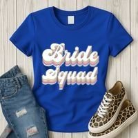 Bride Squad Retro Bachelorette Party Bridesmaids Meaningful Gift Women's T-Shirt thumb 3