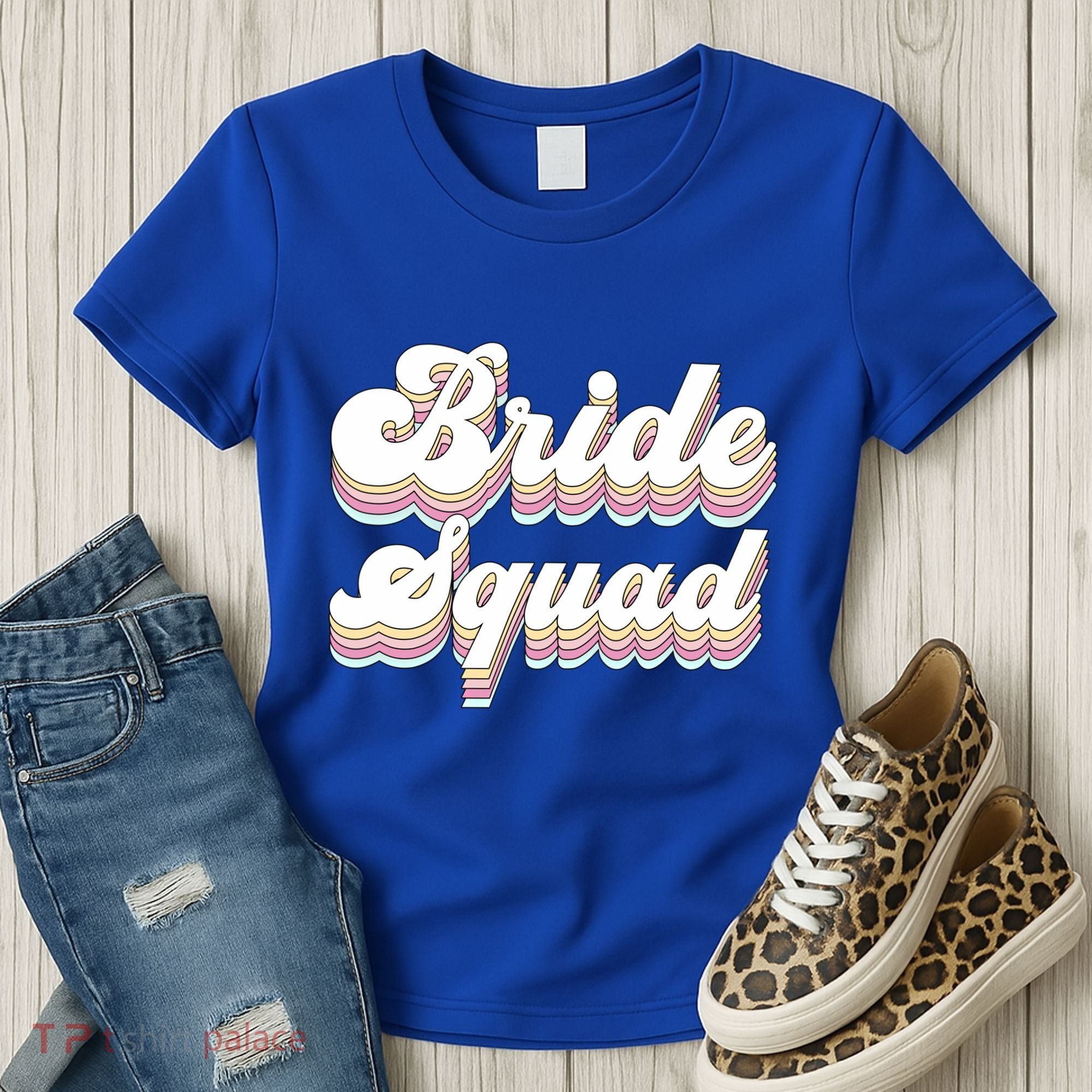 Bride Squad Retro Bachelorette Party Bridesmaids Meaningful Gift Women's T-Shirt