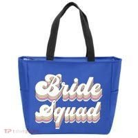Bride Squad Retro Bachelorette Party Bridesmaids Meaningful Gift Tote Bag thumb 0