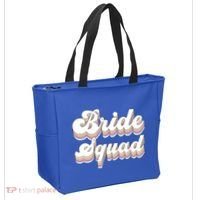 Bride Squad Retro Bachelorette Party Bridesmaids Meaningful Gift Tote Bag thumb 2