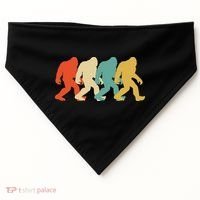 Bigfoot Silhouette Retro Pop Art Sasquatch USA-Made Doggie Bandana thumb 0