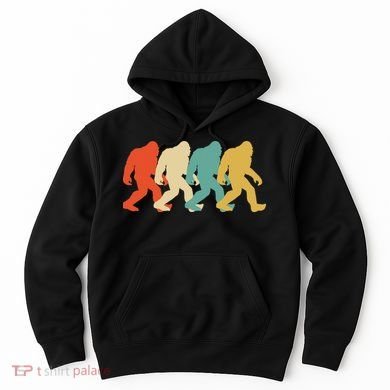 Bigfoot Silhouette Retro Pop Art Sasquatch Hoodie