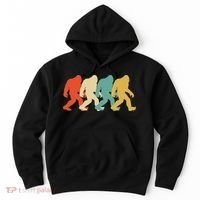 Bigfoot Silhouette Retro Pop Art Sasquatch Hoodie thumb 0