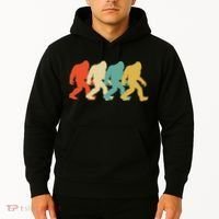 Bigfoot Silhouette Retro Pop Art Sasquatch Hoodie thumb 2