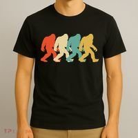 Bigfoot Silhouette Retro Pop Art Sasquatch T-Shirt thumb 3