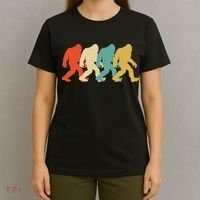 Bigfoot Silhouette Retro Pop Art Sasquatch T-Shirt thumb 4